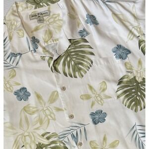 TOMMY BAHAMA - Men's‎ Hawaiian Floral Beach Aloha Silk Shirt - 2X-Large - XXL